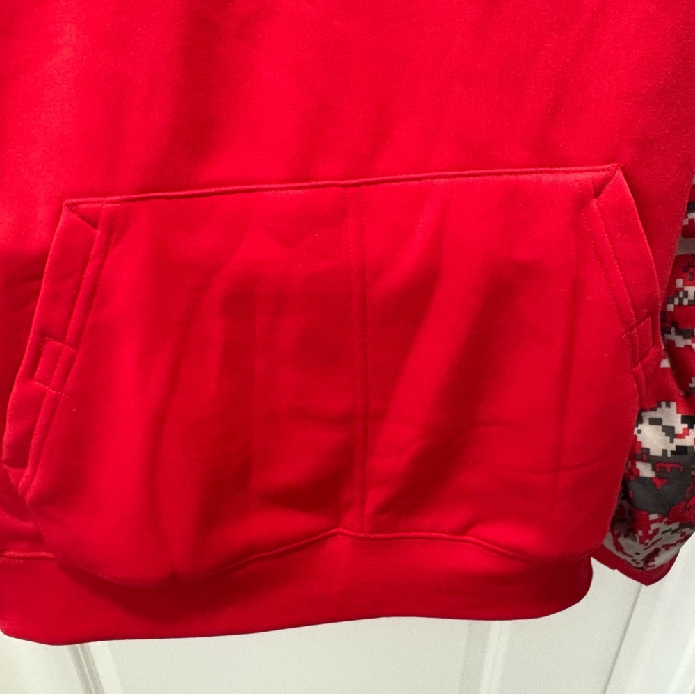 Red, Grey and Black Badger Sport Hoodie for Men - Picture 5 of 7